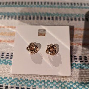 NEW Old Navy gold plated knot earrings